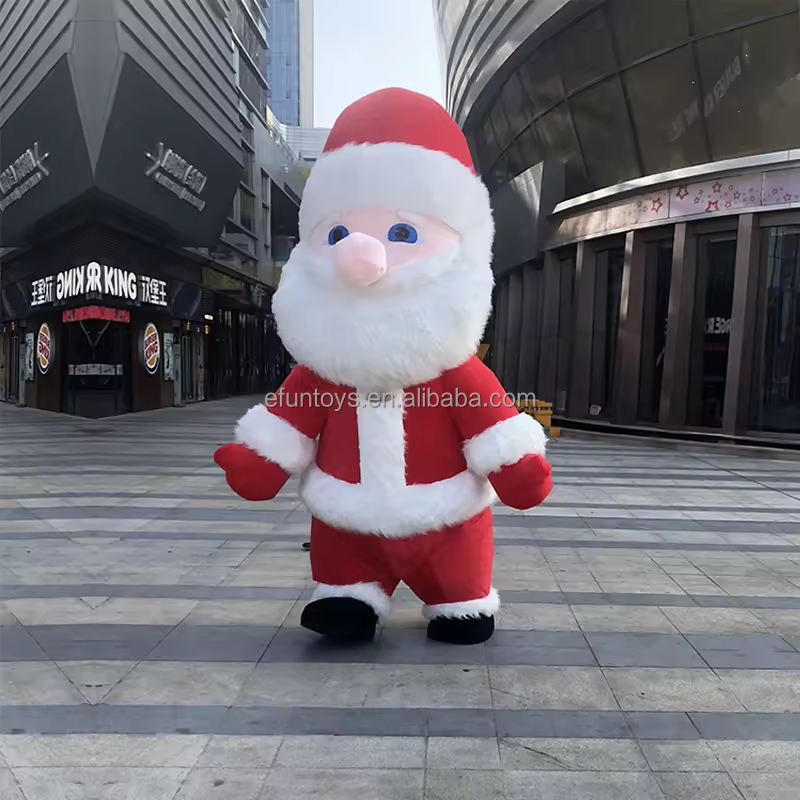 efun 2M/2.6M Hot sale Inflatable Santa Claus cosplay cartoon Snowman Mascot Costume For Christmas Cosplay