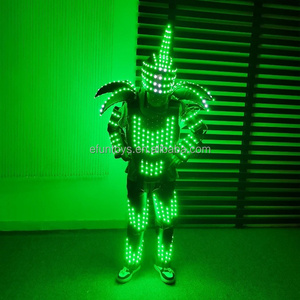 efun MOQ 1 PCS Stage Party Decoration Performance Clothing Rave Glowing Party Fancy Dress LED Dance Robot Luminous Costume