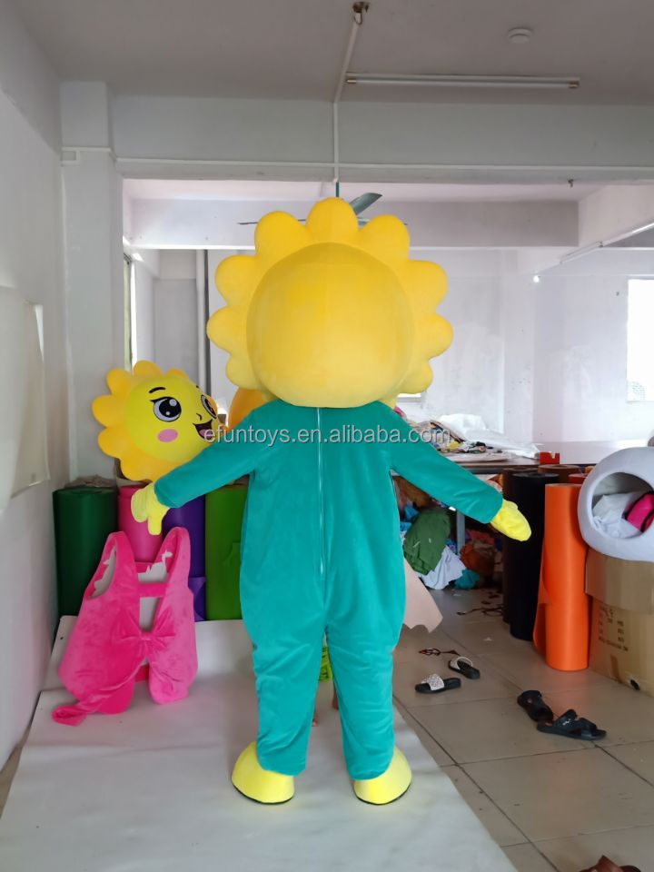 Efun MOQ 1 PC halloween PARTY Flower Costumes customized Sunflower mascot costume for sale