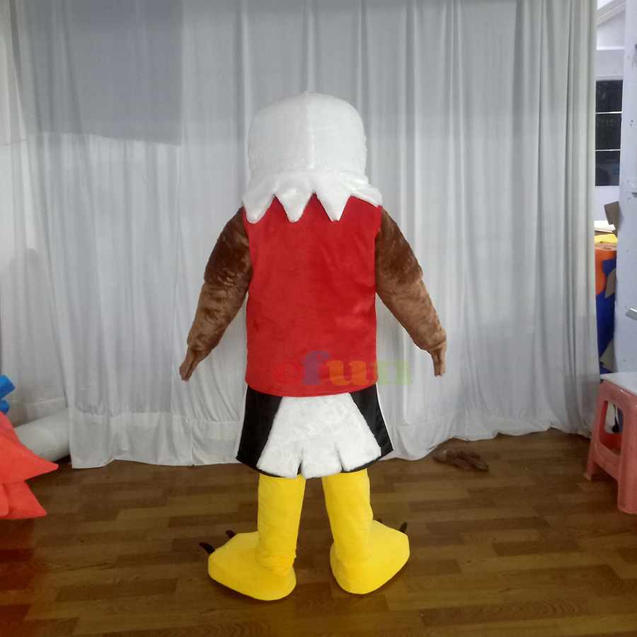 Efun MOQ 1 PC Christmas Dress Halloween Performance costume Plush Adults Cosplay Costume Eagle Cartoon Mascot Costume for sale