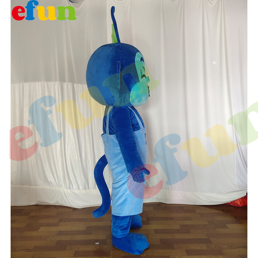 Efun MOQ 1 PC Custom bule Monkey Mascot Costume Cartoon Design Animal Mascot Clothing For sale