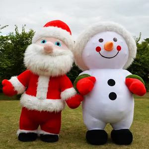 Efun inflatable Christmas Santa Claus Adult Fancy Dress Christmas Snowman Inflatable Mascot Costume for promotional