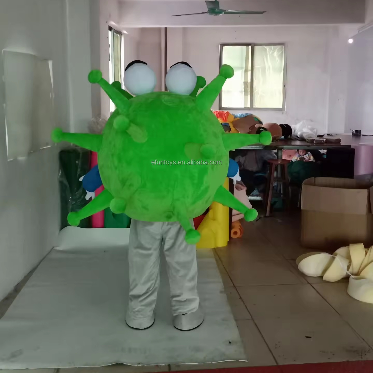 Efun MOQ 1 PC custom Virus mascot costume walking cartoon Bacteria mascot costume for sale