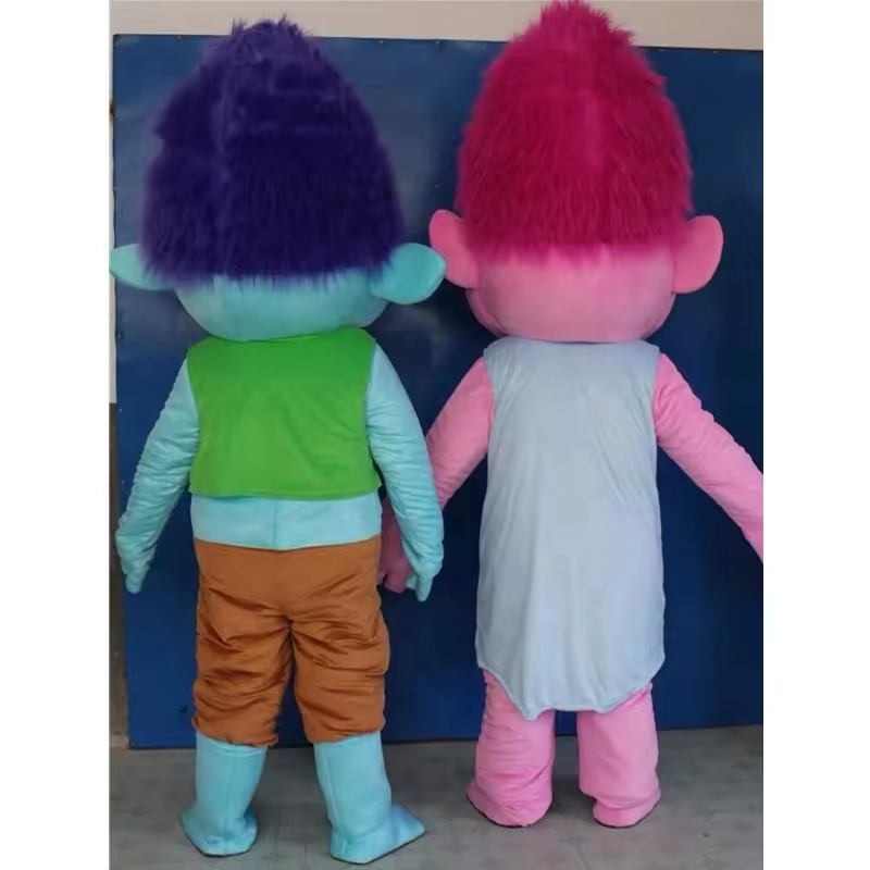 Efun MOQ 1 PC Cartoon Movie Trolls Poppy Mascot Costume Branch Parade Party Activity Character trolls cosplay costume for party