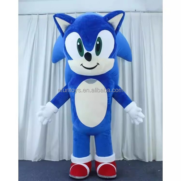 efun 2m 2.6m  High quality Inflatable Sonic Mascot costume Holiday Carnival  Cosplay Party Inflatable Hedgehog costume for sale