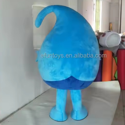 Efun MOQ 1 PC  funny blue water drop mascot costume cosplay adult walking suit waterdrop fancy dress for sale