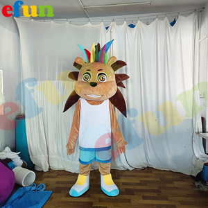 Efun MOQ 1 PC Professional Custom Adult Fur Plush Cartoon Character Animal hedgehog mascot costume for sale