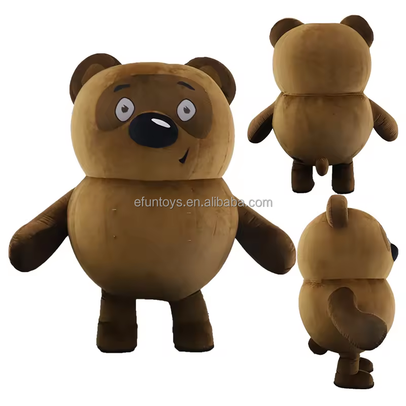 efun MOQ 1 PCS Best Selling 2M/2.6M/3M Plush Inflatable Giant Teddy Bear Mascot Costume Custom cosplay costume For Carnival