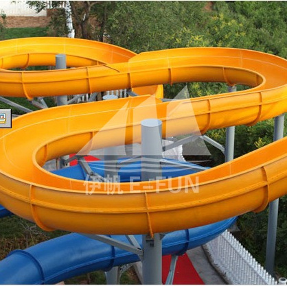 Water Slide for Resort Long Fiberglass Outdoor