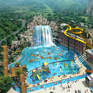 1000 Sq.m Air Blast Vaccum Tsunami Wave Pool Big Artificial Equipment Water Park Wave Pool Machine- E-Fun Wave Maker Pool