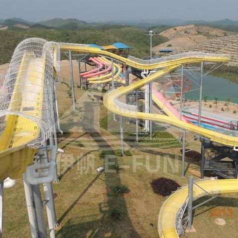 Water Slide for Resort Long Fiberglass Outdoor