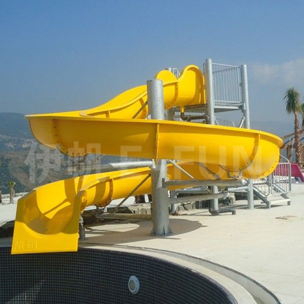 Professional Manufacturing Fiberglass Water Slide for Sale Swimming Pool Slide