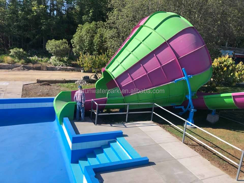 Spiral Fiberglass Water Slide Equipment for Outdoor Commercial Water Slide