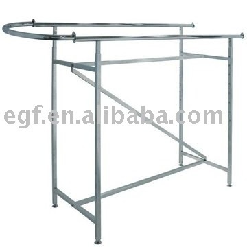 2 rails adjustable rolling clothing Z garment display racks with wheels