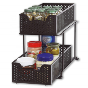 2-Layer Sliding Cabinet Basket Storage Drawer