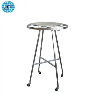 factory price durable foldable round garment display stand rack for clothing store