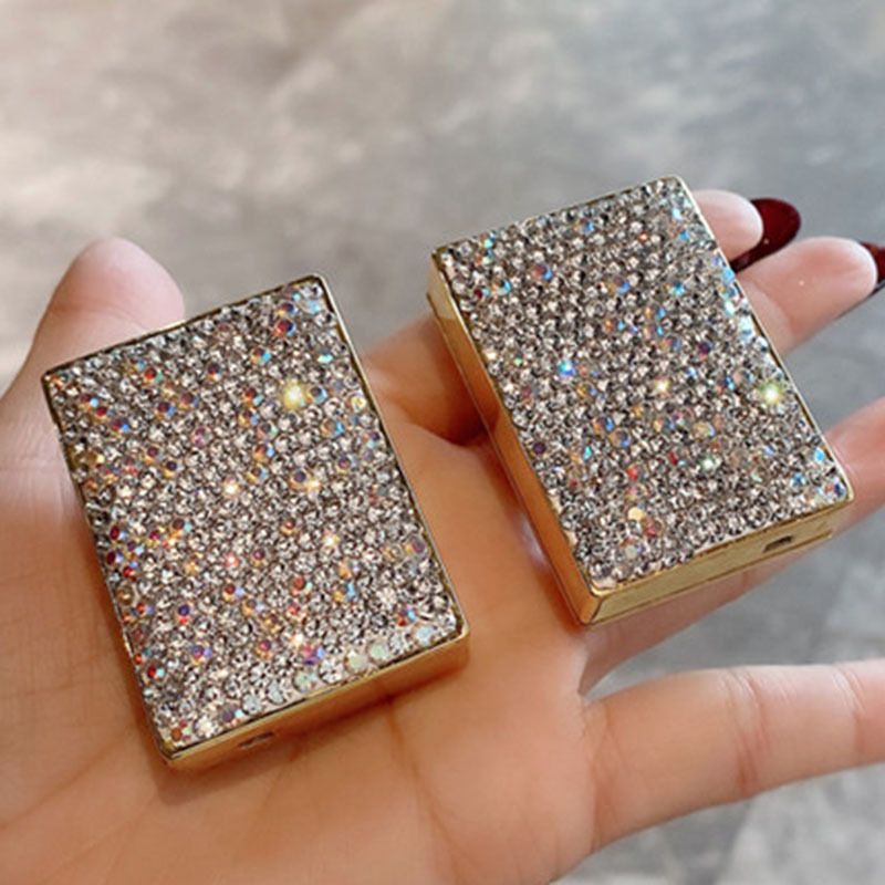 Ea064 Designer Cute Smoking Electronic Cigarettes Bling Windproof Lighters Smoke Mini Electric Lighter USB Rechargeable