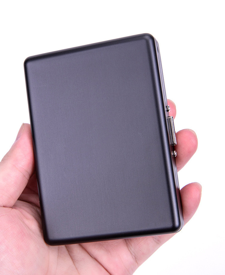 Ea222 Hard Protective Personalized Flip Top Luxury Box Custom Metal Holder Aluminum Cigarette Cases Business Card Protector Case