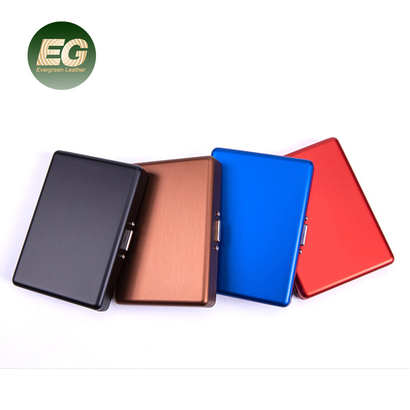 Ea222 Hard Protective Personalized Flip Top Luxury Box Custom Metal Holder Aluminum Cigarette Cases Business Card Protector Case