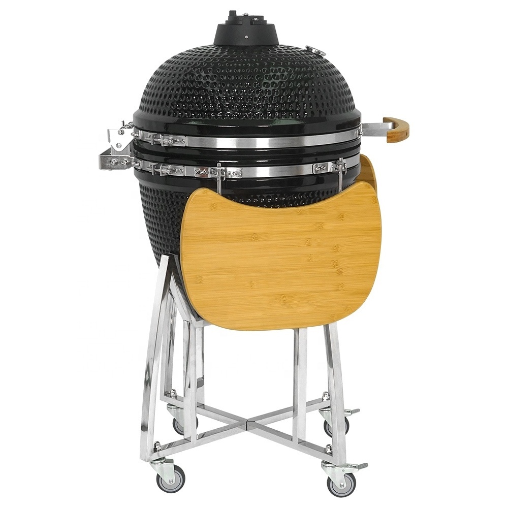 SEB KAMADO Extra Large 23.5 Inch Ceramic Bbq Grill Smoker Charcoal Grill Barbecue Kamado Grill