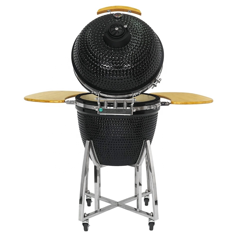 SEB KAMADO Extra Large 23.5 Inch Ceramic Bbq Grill Smoker Charcoal Grill Barbecue Kamado Grill