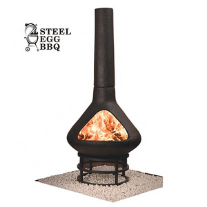 Family Use Garden Firepits Treasures Modern Outdoor Fireplace Kamado BBQ Grill Wood Fire Pit Mexican Chimenea Clay Chiminea