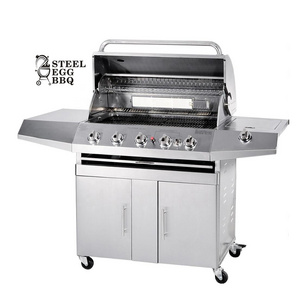 SEB 2020 top wholesale grill de gas kebab char grill indoor lpg smokeless barbecue stainless steel outdoor bbq flat gas grill