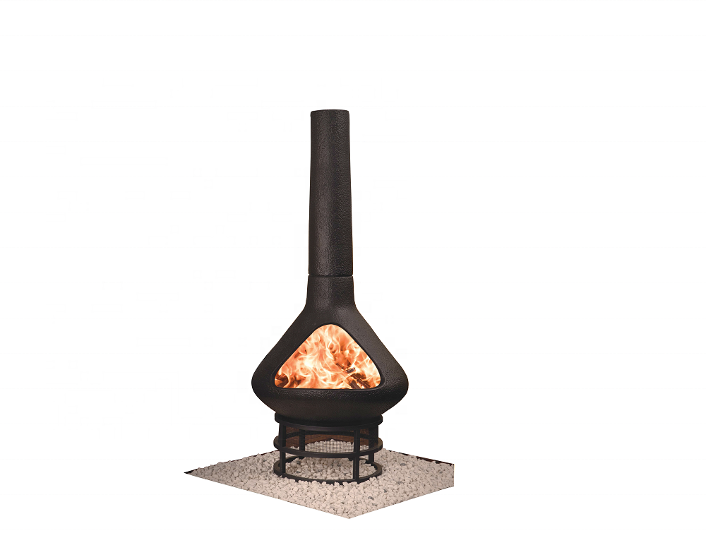 SEB KAMADO Mexican Clay Chiminea firepit, Outdoor Decorativa Mexican Chimenea Fire Pit with Chimney, Chimenea de Lena