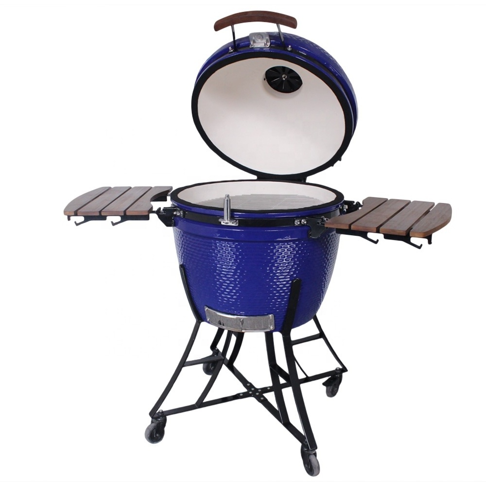 SEB / STEEL EGG BBQ kamado ceramic grill smoker, big black bastard joe primo vision green color egg kamado 24 inch ceramic grill