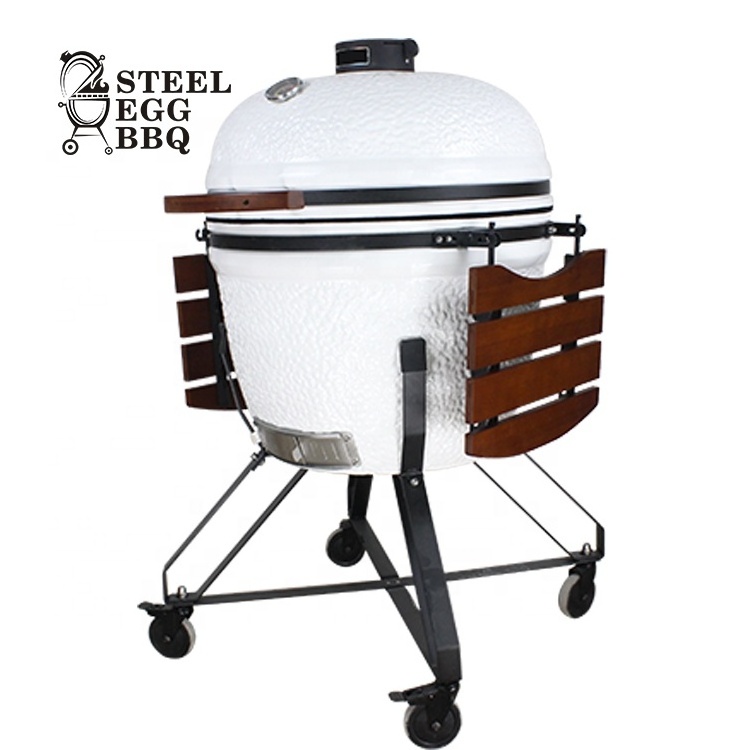 SEB KAMADO 26 Inch Ceramic Outdoor Kitchen White Kamado XXL Kamado Ceramic Grills