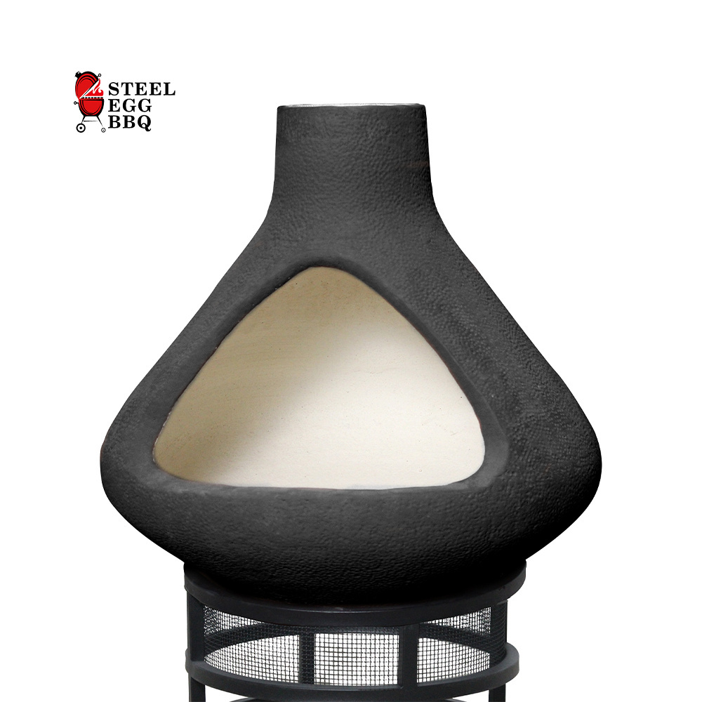 SEB KAMADO Garden Patio Fireplace Modern Outdoor Fireplace Kamado Grill Wood Fire Pit Chimenea Clay