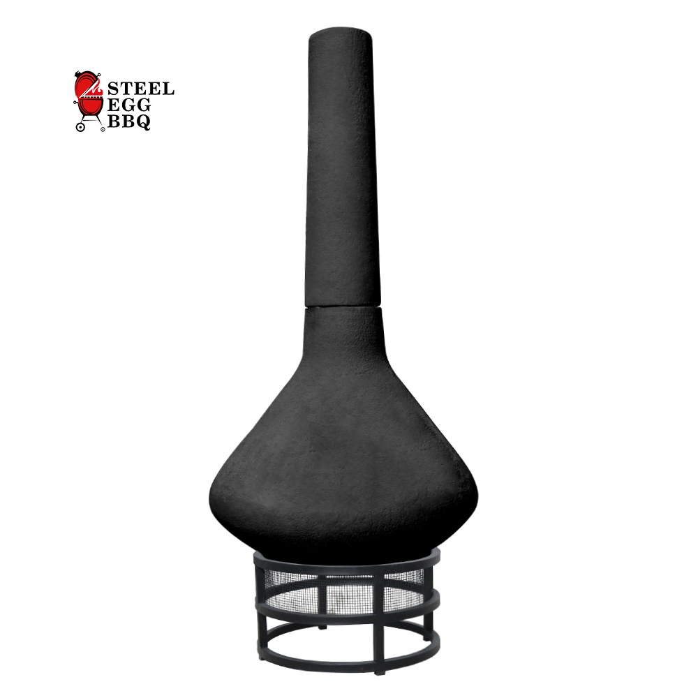 SEB Kamado Ceramic Fire Pit With Chimney Wood Fire Charcoal