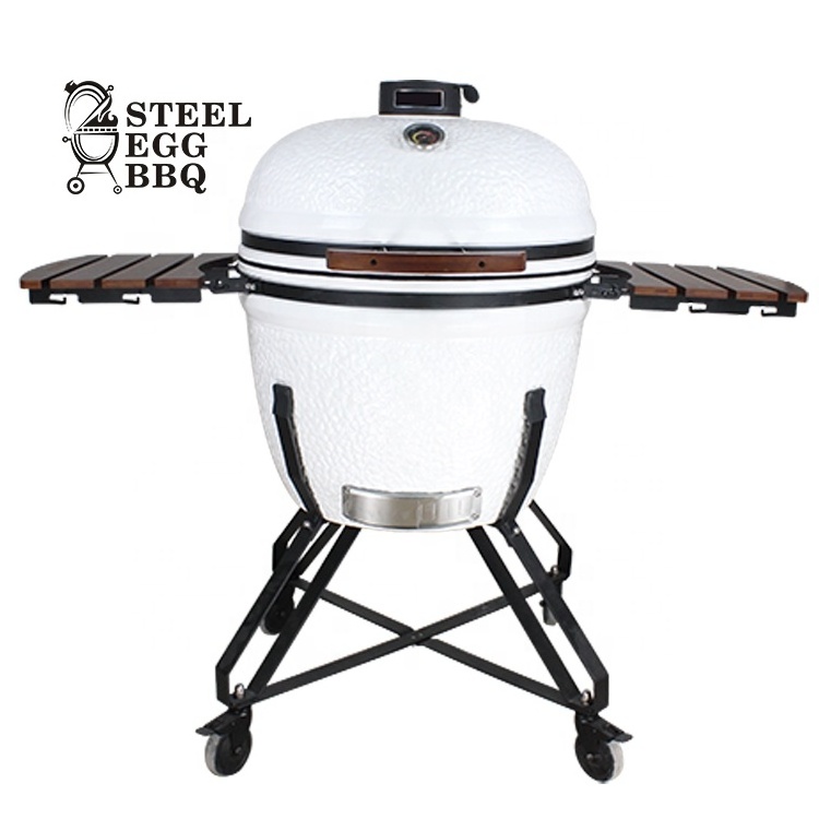 SEB KAMADO 26 Inch Ceramic Outdoor Kitchen White Kamado XXL Kamado Ceramic Grills