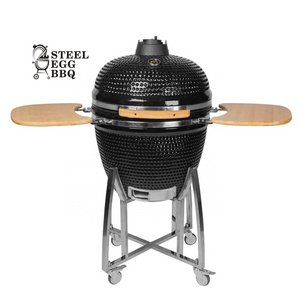 SEB KAMADO Extra Large 23.5 Inch Ceramic Bbq Grill Smoker Charcoal Grill Barbecue Kamado Grill