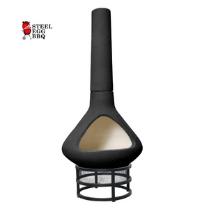 SEB Kamado Ceramic Fire Pit With Chimney Wood Fire Charcoal