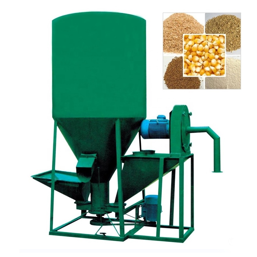 500kg/h 1000kg/h Crusher Mixer Machine Making Poultry Using Equipment for Sale