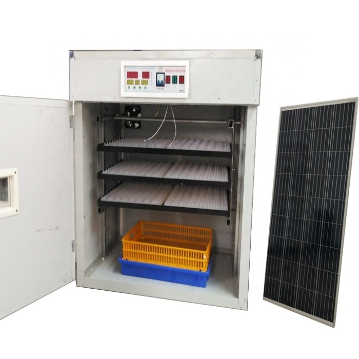 Digital Automatic 500 Chicken Egg Incubator With Solar Power Panel And Battery Farm Using