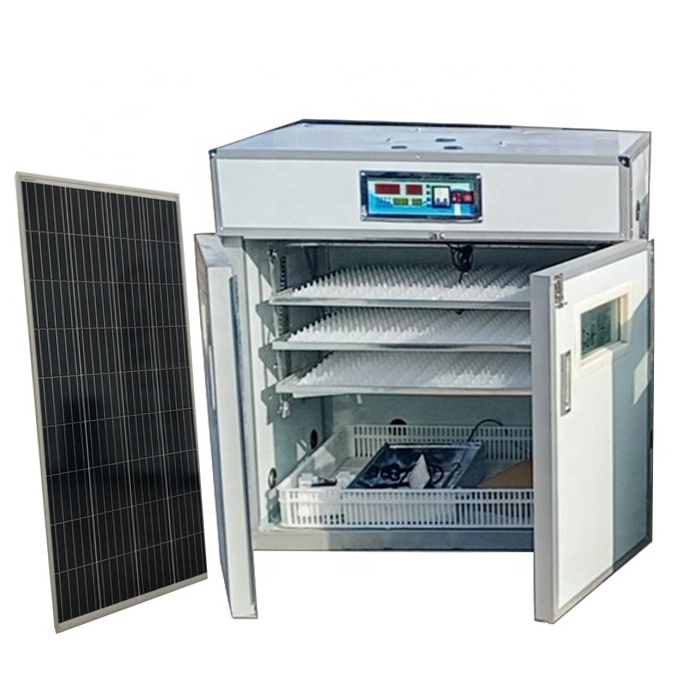 Digital Automatic 500 Chicken Egg Incubator With Solar Power Panel And Battery Farm Using