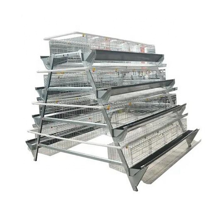 Hot Galvanized Poultry Using 3-Tier 4 Tier Layer A Type Layer Chicken Cage For Sale