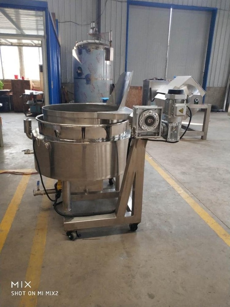 Automatic discharge jacketed kettle cooking pot boiler machine