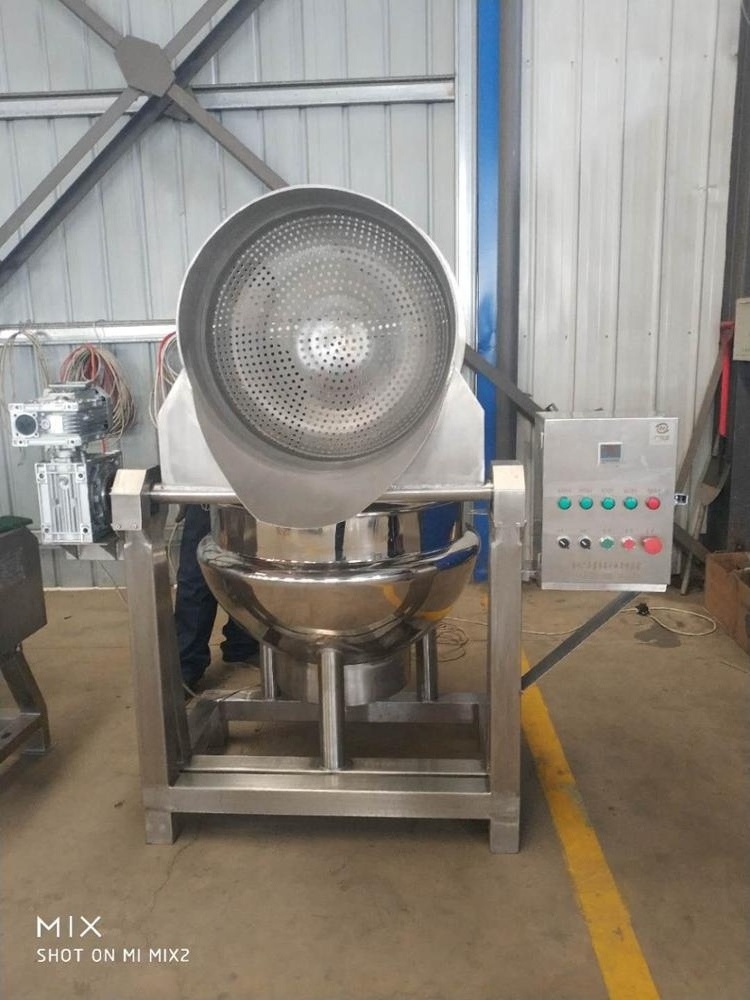 Automatic discharge jacketed kettle cooking pot boiler machine