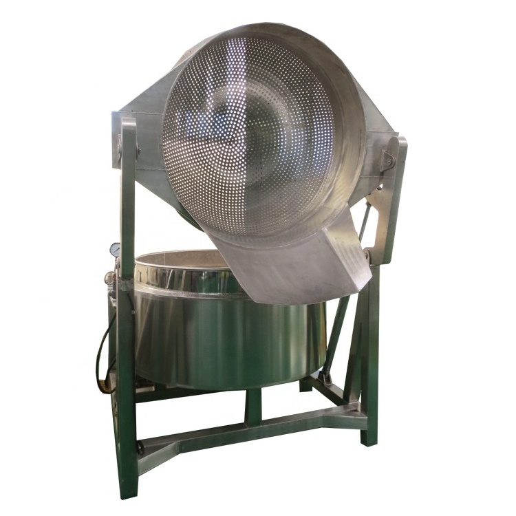 Automatic discharge jacketed kettle cooking pot boiler machine