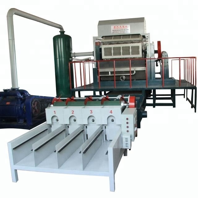 3600pcs/hr paper egg carton making machine/electronic products paper tray equipment with drying line