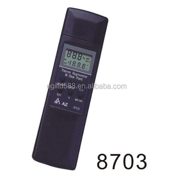 AZ-8703 Digital PortableTemperature Meter Hygrometer Dew point Tester Psychrometer