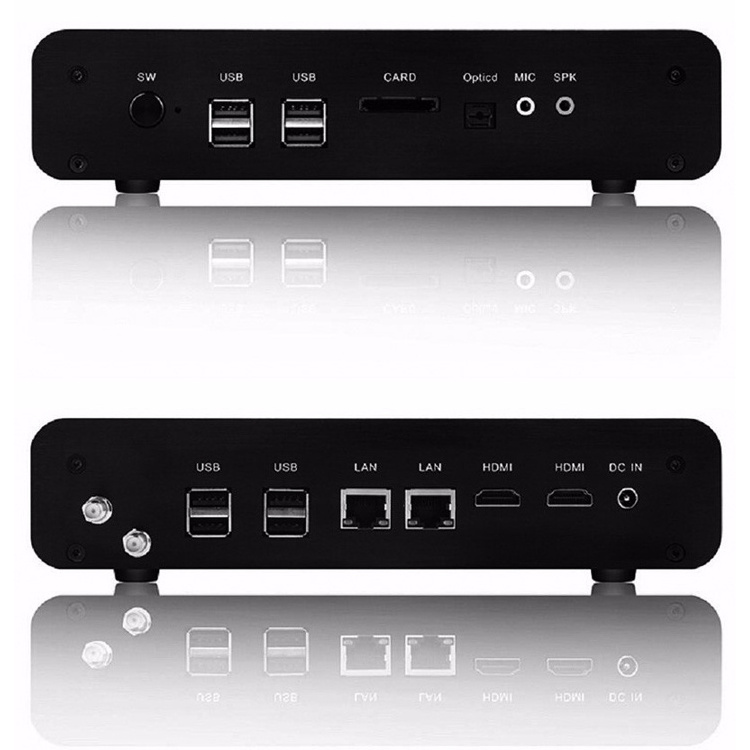 Factory Wholesales Intel Core i7 4500U Fanless mini pc Win10 Dual Core Dual Lan 4G Ram 128G SSD 300M WIFI Barebone Mini Desktop