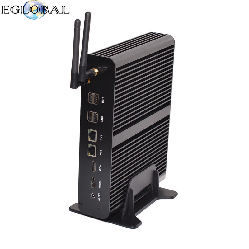 Factory Wholesales Intel Core i7 4500U Fanless mini pc Win10 Dual Core Dual Lan 4G Ram 128G SSD 300M WIFI Barebone Mini Desktop