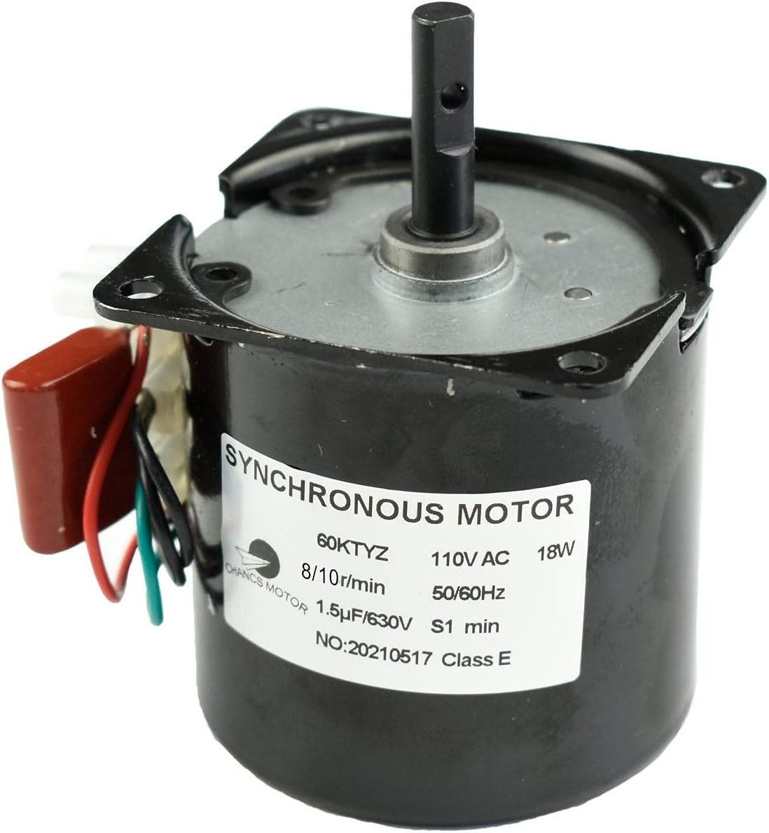 60KTYZ Synchronous Gear Motor AC 110V 8/10RPM CW/CCW Torque 23Kgf.cm Direction Control 18W For Food Machinery