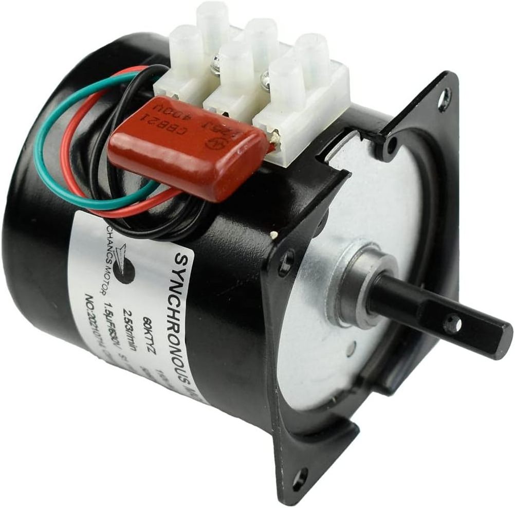 60KTYZ Synchronous Gear Motor AC 110V 8/10RPM CW/CCW Torque 23Kgf.cm Direction Control 18W For Food Machinery