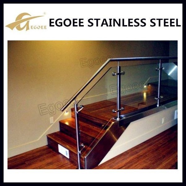 ss304 Stainless steel glass pillar for interior decoration/fibreglass pillars steel railing