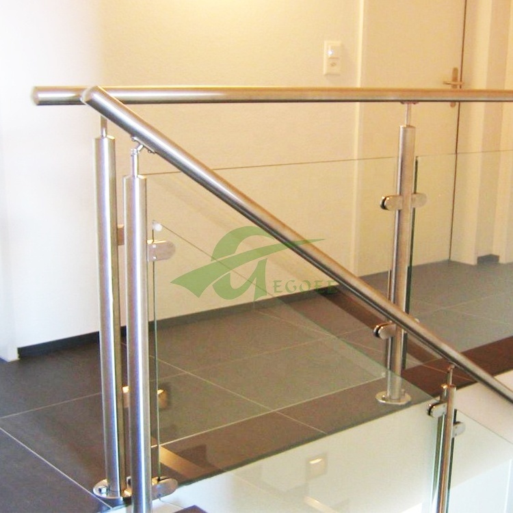 stainless steel 304 railing  home design balcony ,stair railing glass handrail balustrade glass panel stair railing